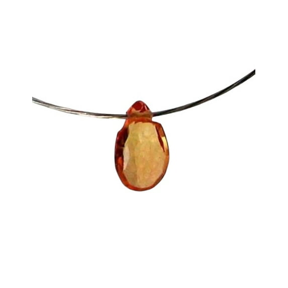 Mandarin Orange Sapphire Faceted Briollete Bead | 1 Bead |