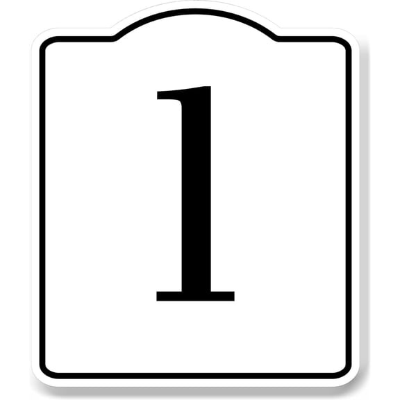 1 Marker Bay Mile Distance Race WB Aluminum Composite Sign 20''x24''