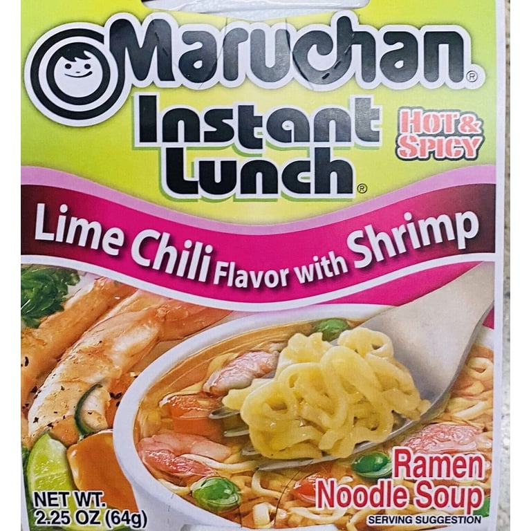 Maruchan Ramen Noodles Instant Lunch Lime Chili Shrimp Soup Cup