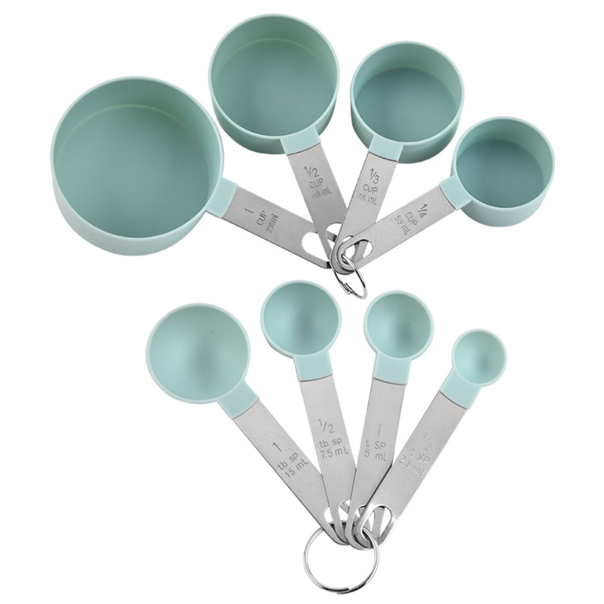 1 Measuring cup and spoon set Stainless steel handle nested measuring cups, cooking and baking kitchen utensils