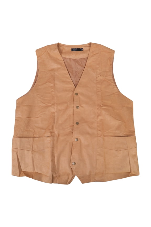 1. Men's Western Suedes Vest Cowboy Fitted Waistcoat Sleeveless with Pockets for Weddings, Party & Daily Wear