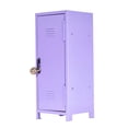 thumbnail image 1 of 1 Metal Mini Locker Desktop Storage Cabinet Girls Lockbox with Two Tier Shelving for Cosmetics Jewelry Collectibles, 1 of 9