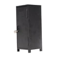 thumbnail image 1 of 1 Metal Mini Locker Desktop Storage Organizer with Lock and Key for Cosmetics Jewelry Collectibles Women Students, 1 of 9