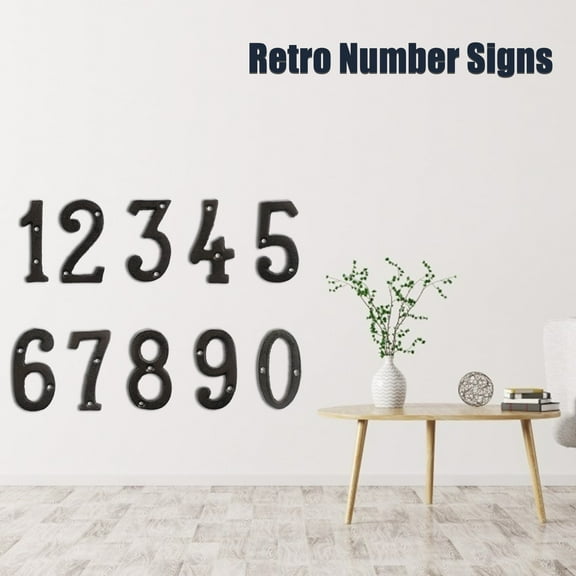 1 Metal Number Decoration Clearance! Nomeni Wrought Iron Ornament Cast Iron Metal Number 0, Room Decor Promotion Sale!