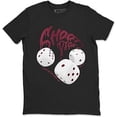 thumbnail image 1 of 1 Metallic Burgundy Design Printed Shoot Dice Sneaker Matching T-Shirt, 1 of 4