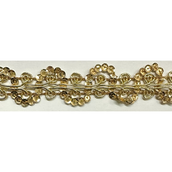1" Metallic Designer Braid Gimp Trimming - 8 Yards! - Color: Gold