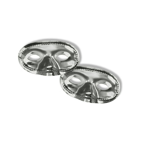 1 Metallic Silver Venetian Masquerade Ball Party Eye Half Mask Costume Accessory
