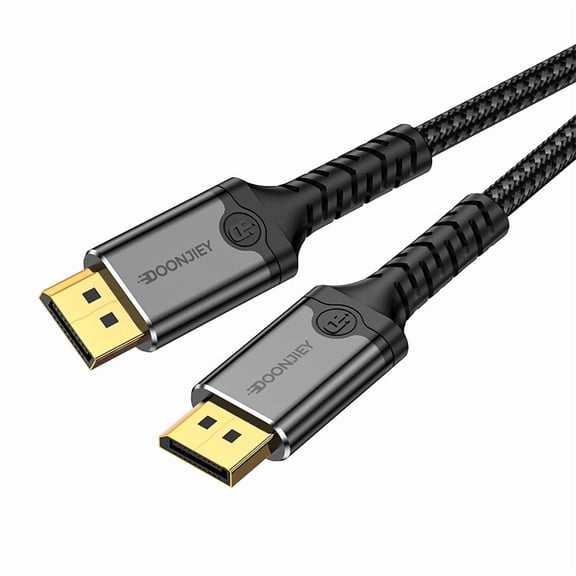 1 Meter Braided DP to DP Cable,Gray