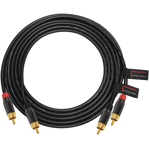 RJ Cables- 1 Meter Directional Quad RCA Interconnect Cable Mogami 2534 and Amphenol