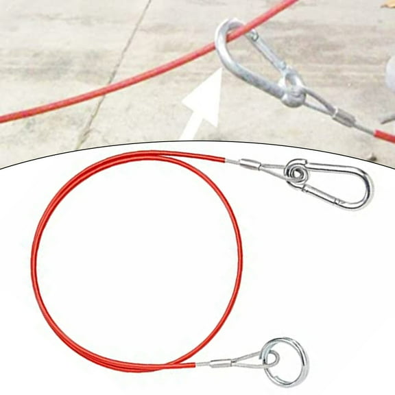 1 Metre Ring Rv Trailer Caravan Brake Away Breakaway Safety Cable Braked Hitch