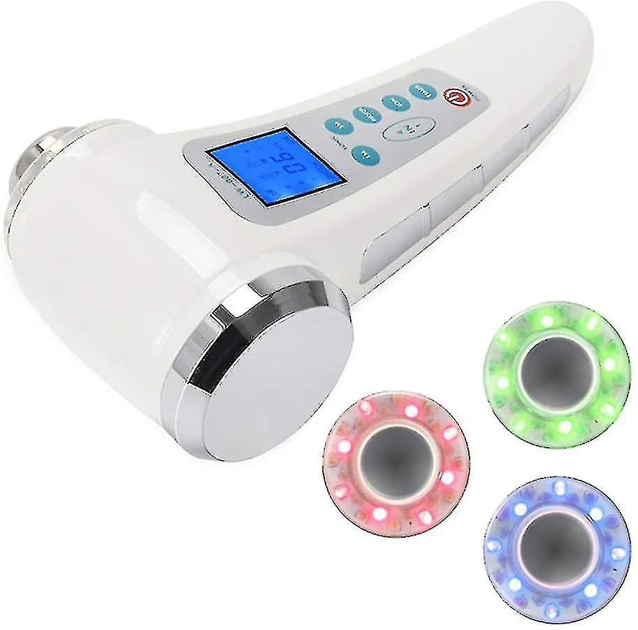 1 Mhz + 3 Mhz Beauty Ultrasound Devices For Body And Face Ultrasonic Devices Rejuvenation Skin Cleansing Anti Aging Acne(white)