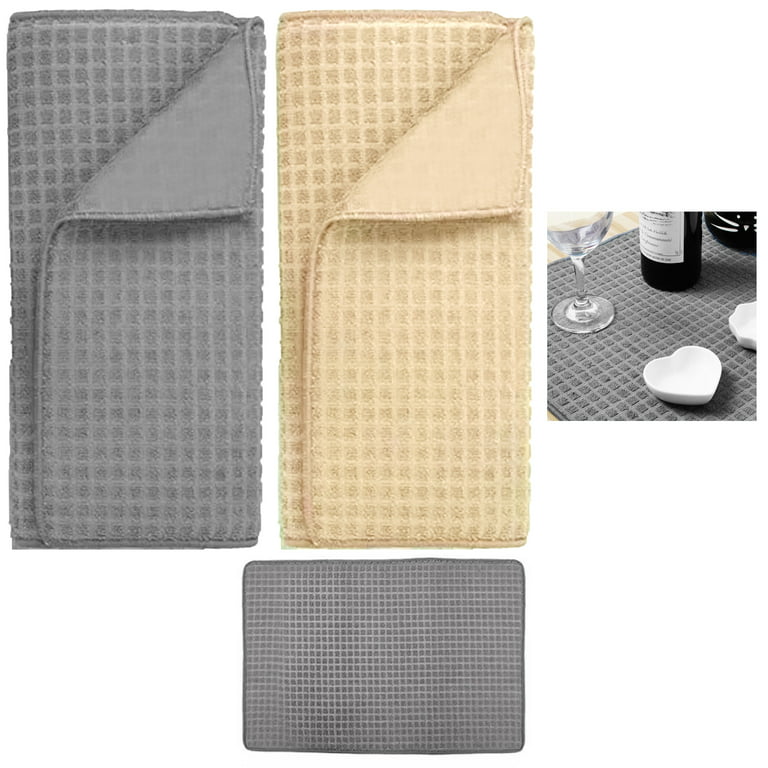 1 Microfiber Dish Drying Mat Absorbent Pad 40X48cm Quick Dry Kitchen Colors  New