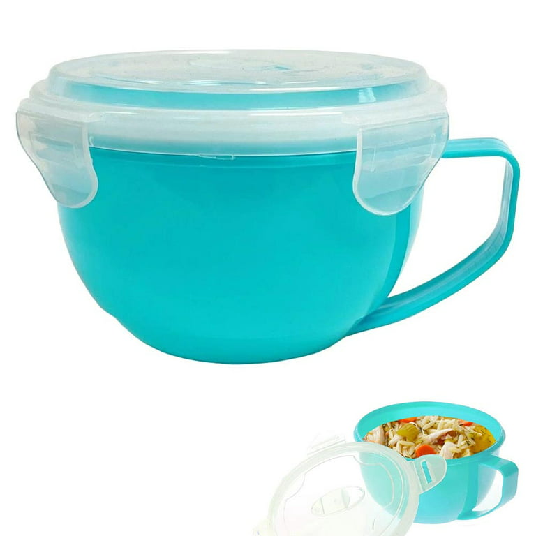 DOITOOL Microwave Soup Bowl with Lid - 34oz Soup Mug Soup Containers with  Spoon - Reusable To Go Containers Soup Bowls with Handles for Crunch,  Soups