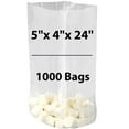 thumbnail image 1 of 1 Mil Expandable Gusseted Polypropylene Bags LDPE - 5"X4"X24" & (1000 Bags), 1 of 7
