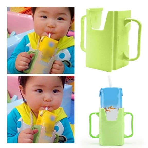 1*Milk Rack,2024 Japanese And Korean Infant Water Cup Holder Carton Milk Adjustable Anti Spill Container Baby Milk And Water Cup Holder,Juice Box Holder Green
