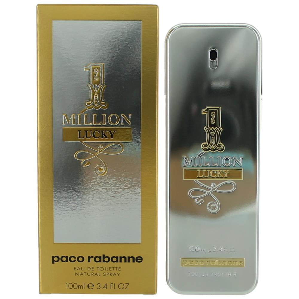 1 Million Lucky by Paco Rabanne, 3.4 oz EDT Spray for Men - Walmart.com