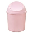 thumbnail image 1 of 1 Mini Storage Bucket, Desktop Storage Bin, Fdelink Mini Small Round Plastic Trash Can Multi Function Household Shake Lid Type Waste for Desktop Bathrooms Kitchens Home Offices, 1 of 6