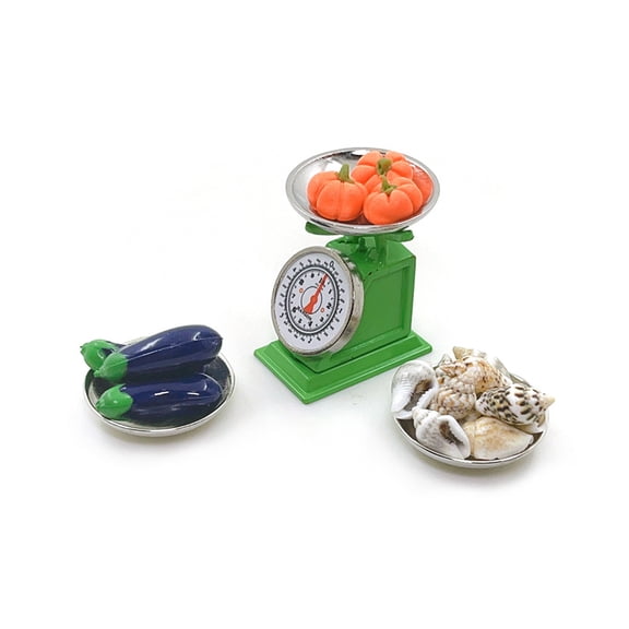 1: Miniature Alloy Kitchen Scale For 1/12 Dollhouses, Weight Measurement With Stable Base, Collector's Display Model