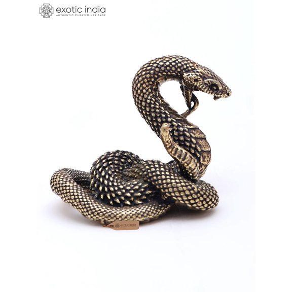 1" Miniature Brass Snake Figurine | Decorative Table Piece