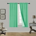 thumbnail image 1 of 1 Mint Single Panel Solid Foam Lined Blackout Window Curtain Panel Treatment Drape Rod Pocket Size 63" Long R64, 1 of 2