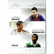Collectible 1 Mint The Triple Lionel Messi Pele Ronaldo 2022 Leaf Legends Card #LM-CR-P