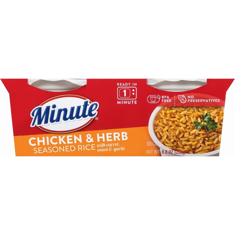 Minute Rice: 1-Min Chicken Flavor Cup (Gluten-Free) - Walmart.com