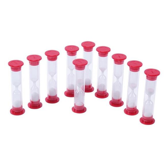 1 Minute Sand Timers - 10 Per Set - Set of 3