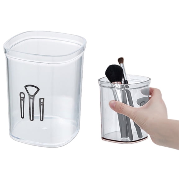 1*Mirror Cabinet Storage Box Cosmetic Storage Box Clear Makeup Case Makeup Clear Pencil Pen Holder Makeup Cosmetic Storage Organizer Girl Plastic Storage Items Household
