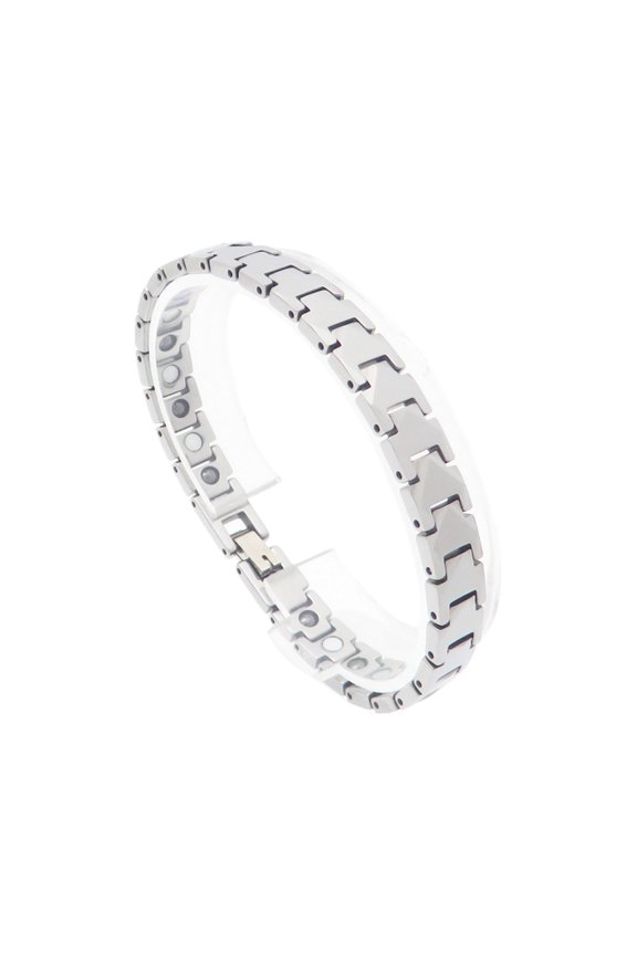1. Modern Tungstens Steel Adjustable Link Chain Wristband For Men Women Energy Jewelry Accessory