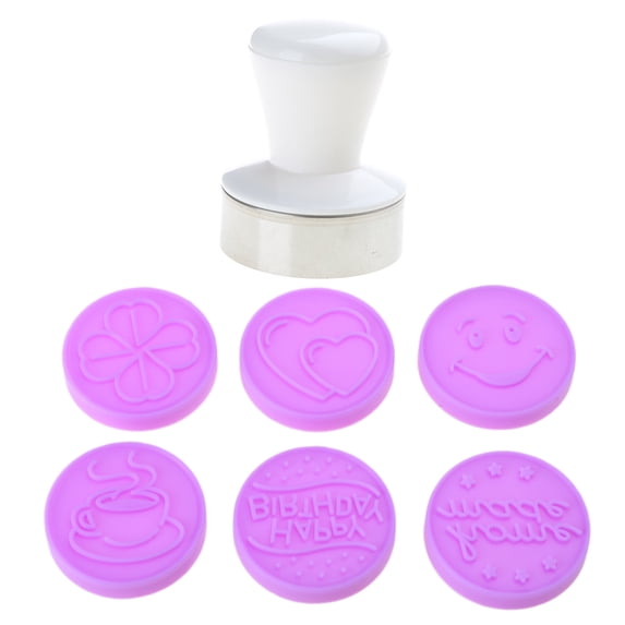 1 Mold 6 Stamps Cake Mold Set, Hand-Pressure Flower Pattern Mold Round Cookie Pumpkin Pie Pastry Stamps Tools
