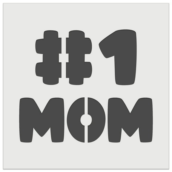 #1 Mom Number One Mother's Day DIY Cookie Wall Craft Stencil - 5.5 Inch