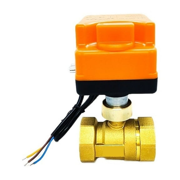 1" Motorized Ball Valve 3-Wire 2 Point Control Brass Electric Ball Valve With Manual Switch ,Convenient to Use