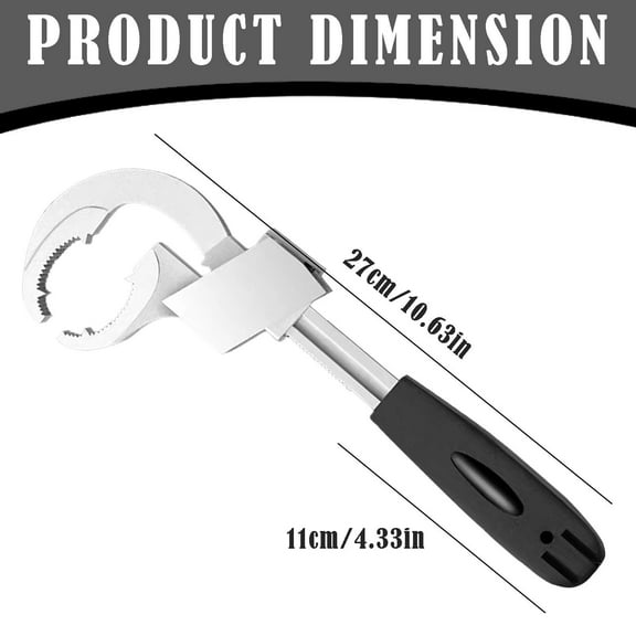 1*Multi-Purpose Wrench 3*Hardware Adapter Flexiwrench Plumbing Faucet Plumbing Adjustable Double Ended Under Faucet Tool for Tight Disassembly Assembly Repair Kitchen