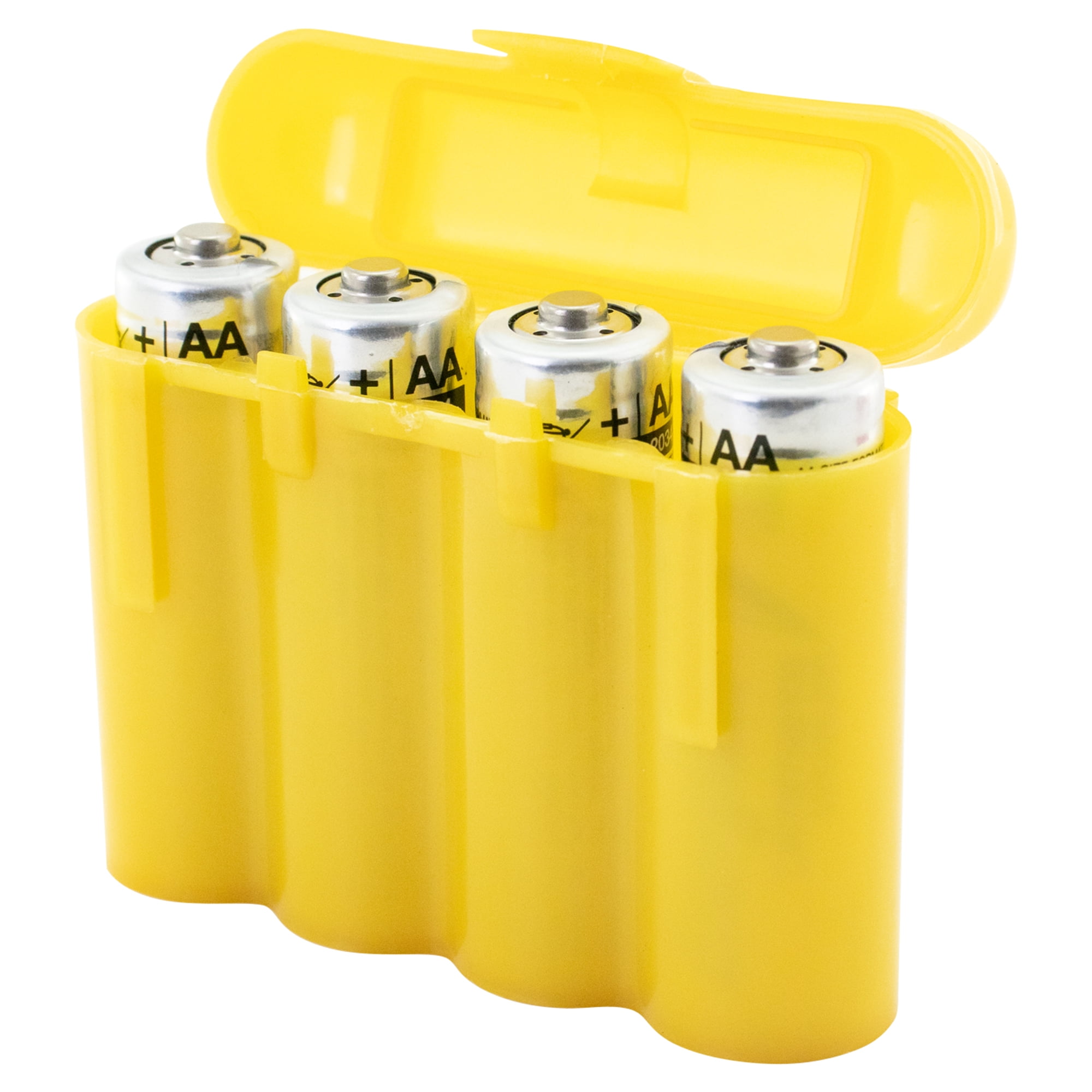 1 NON METALLIC GOLD AA AAA BATTERY STORAGE CASE HOLDER BOX USA SHIP