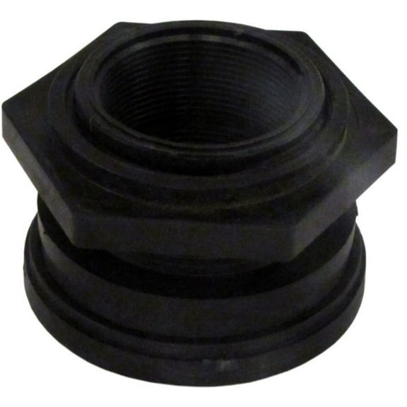1" NPT Polypropylene Bulkhead Fitting with NBR Gasket