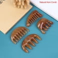 thumbnail image 1 of 1×Natural Ox Horn Pocket Comb Wide Toothed Comb SPA Massage Brush Hair Care Tool, 1 of 9