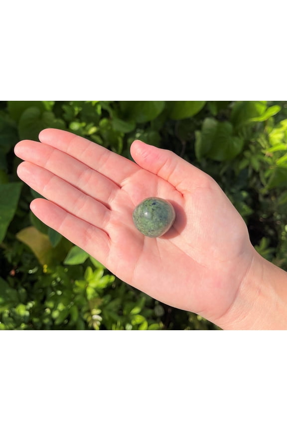 1 Nephrite Jade Tumbled Stone: Medium 0.75' - 1"( Crystal Healing Reiki Tumble)