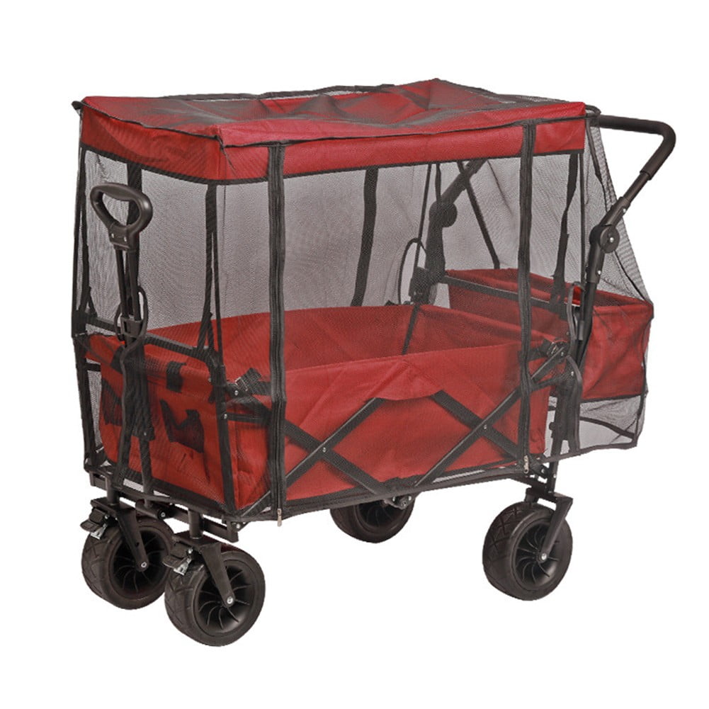 1 * Net Cover Bug Mesh Net Cover For Beach Folding Stroller Wagon Cart Accessories Outdoor Camping Hiking Picnic Equipment
