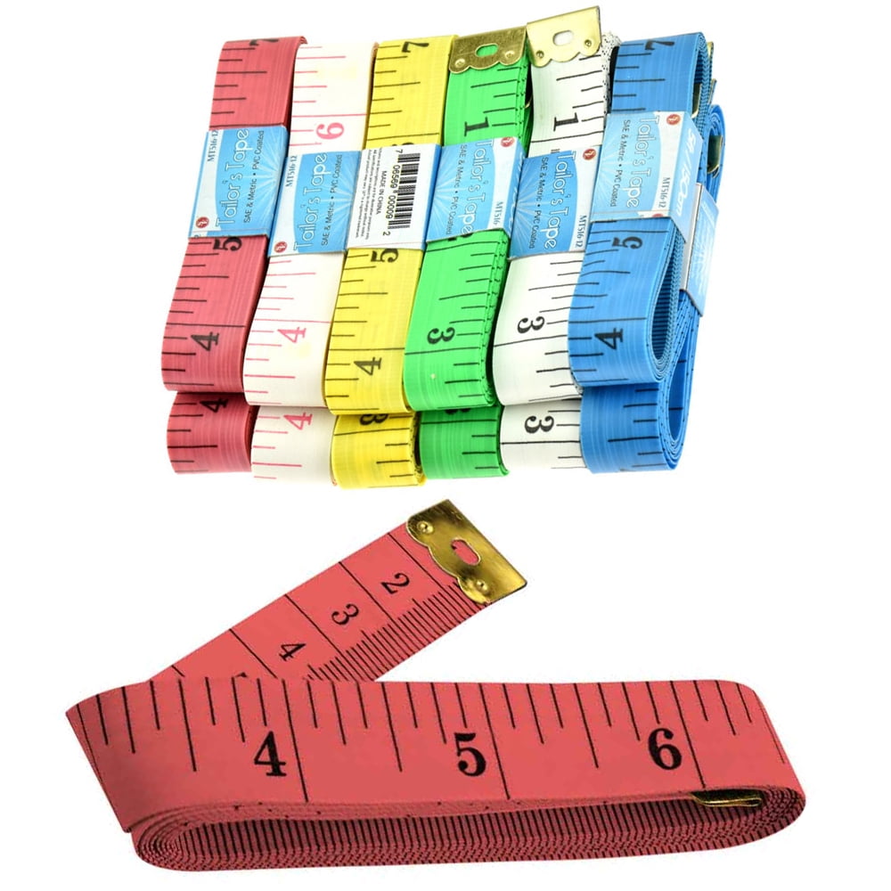 2pcs Soft Tape Measure 150cm/60 Inch & Metric Rulers 18mm Width