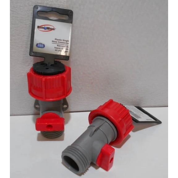 1 New Rainwave Plastic Shut Off Flow Control Garden Hose Adapters Ght Rw-Ps91