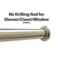 thumbnail image 1 of 1" No Drilling Shower Closet Window Tension Rod, Heavy Duty, 42"-72", Brushed/Stainless Steel, 1 of 6