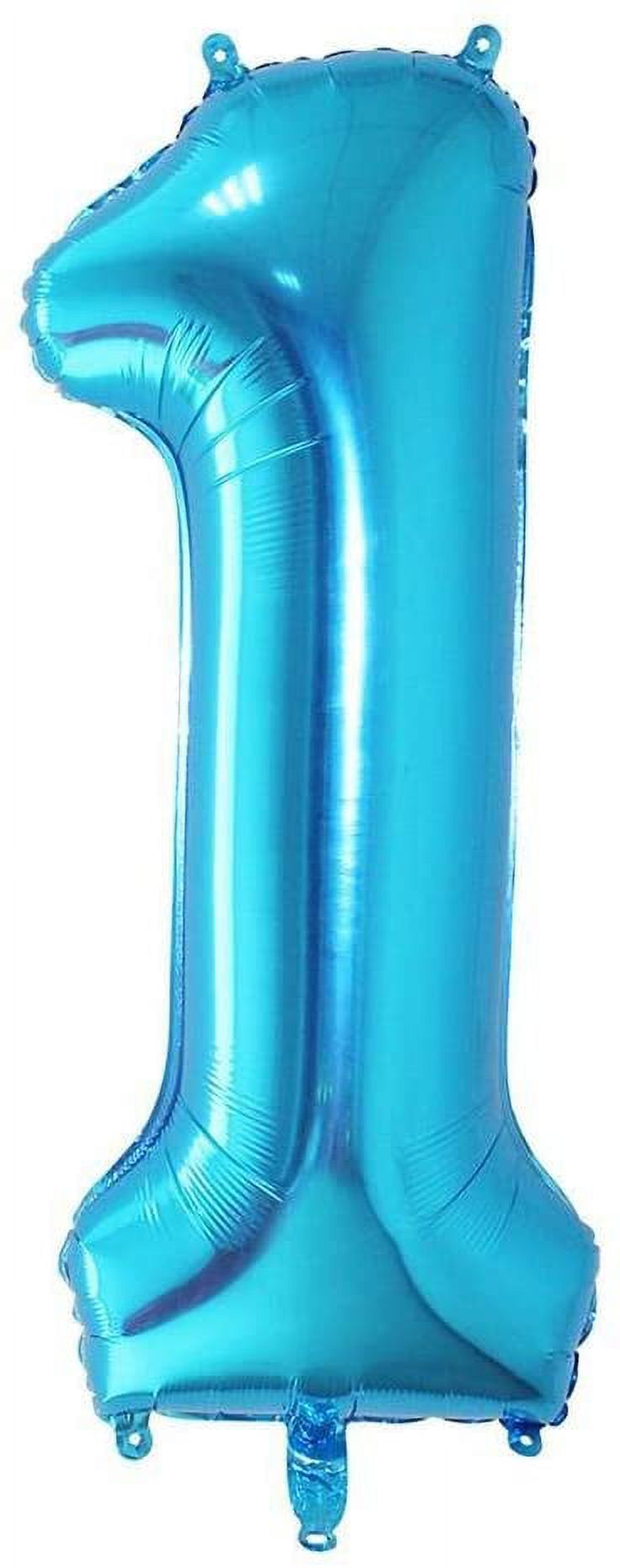 1 Number Balloon Blue Big Number Balloons 40 Inch kit for Happy Birthday Party Decorations Foil