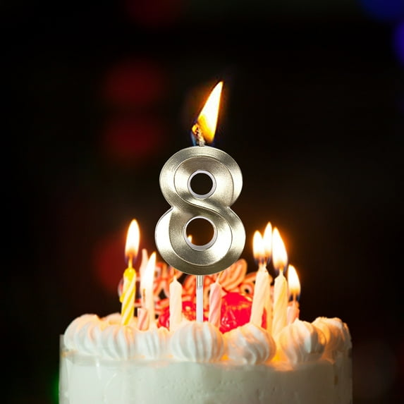 1 Number Birthday Candle off Promotions! Number Birthday Candle Age Candle Cake Decoration Party Supplies Gold 8 Candles and Candle Holders Clearance Sale