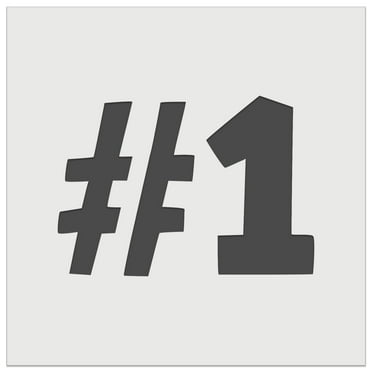#1 Number One Fun Text DIY Cookie Wall Craft Stencil - 5.5 Inch