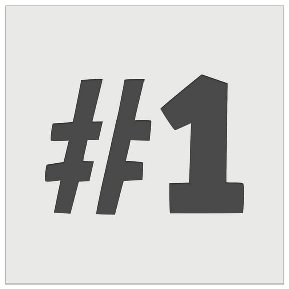 #1 Number One Fun Text DIY Cookie Wall Craft Stencil - 7.0 Inch