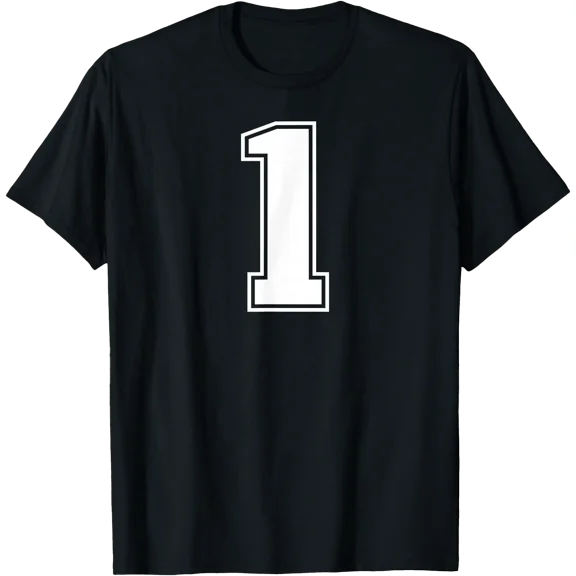 1 Number One Team Sports Graphic Varsity Matching T-Shirt