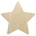 thumbnail image 1 of #1 Number One in Star Wood Shape Unfinished Piece Cutout Craft DIY Projects - 4.70 Inch Size - 1/8 Inch Thick, 1 of 7