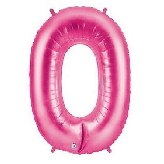 (1) Number ZERO #0 0 PINK Girl Birthday Party Figure Mylar Balloon JUMBO 40"
