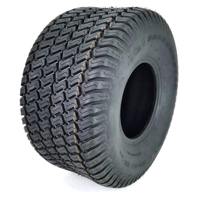 2 OTR Grassmaster 20x6.50-10 Lawn & Garden Tires – 4 Ply, Load Range B, Black Sidewall