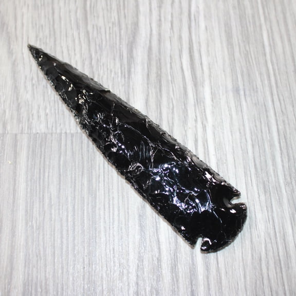 1 Obsidian Ornamental Spearhead #7762 Arrowhead